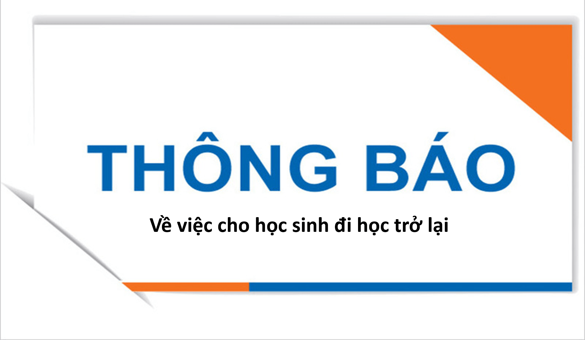 Trường mầm non Song Phượng thông báo về việc cho học sinh đi học trở lại