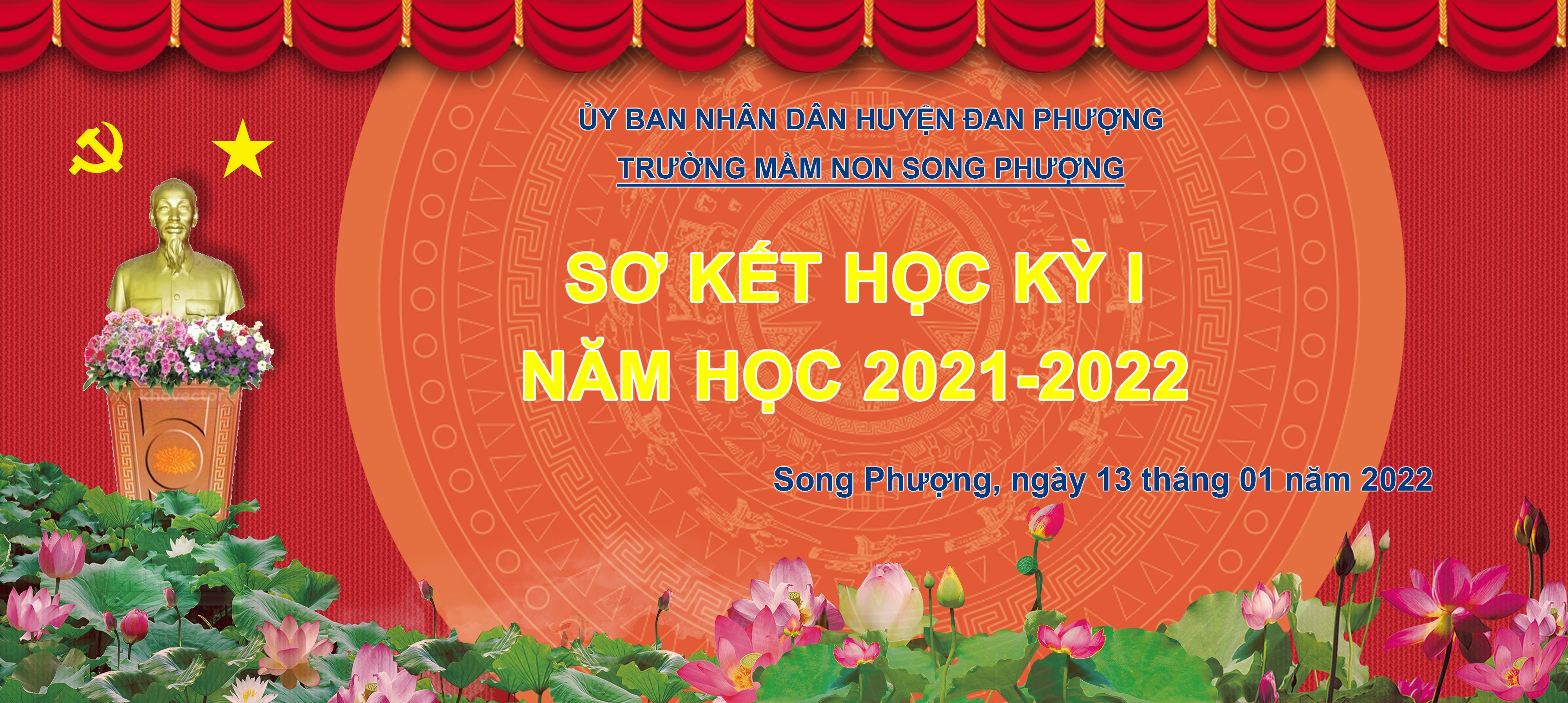 Trường mầm non Song Phượng tổ chức hội nghị sơ kết học kỳ I năm học 2021 – 2022