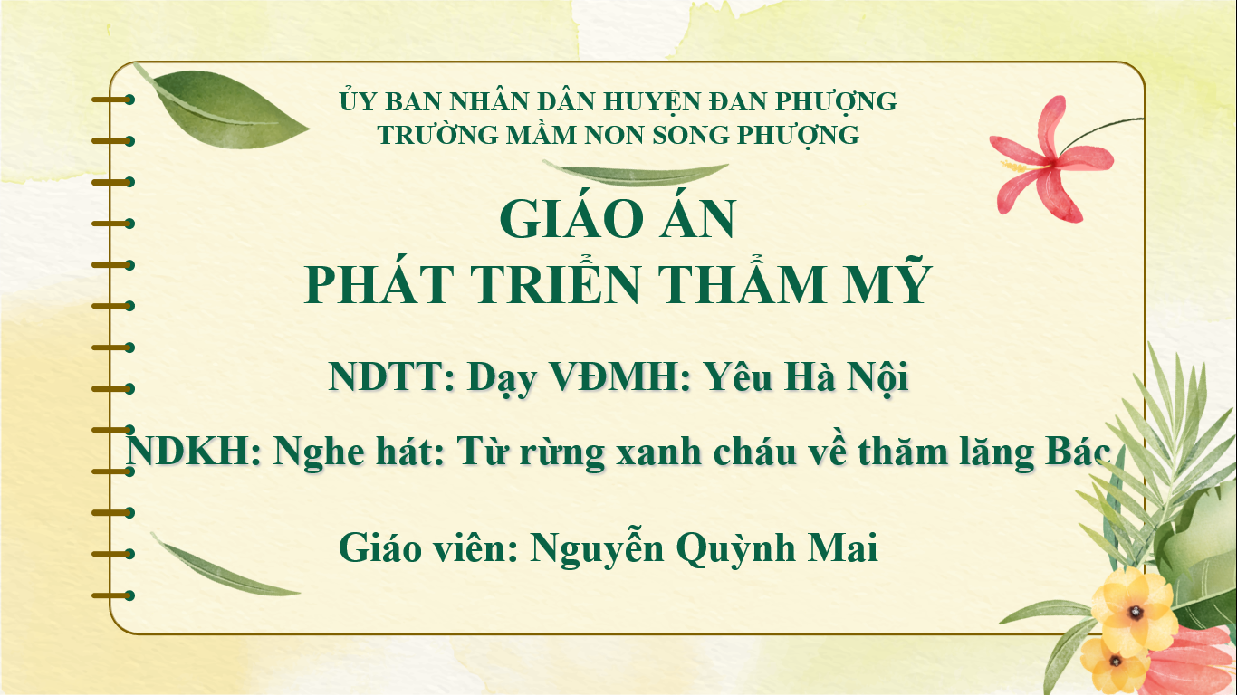 HỌAT ĐỘNG ÂM NHẠC VẬN ĐỘNG MINH HOẠ “YÊU HÀ NỘI”  LỚP 4 TUỔI B2 CỦA CÔ GIÁO NGUYỄN QUỲNH MAI